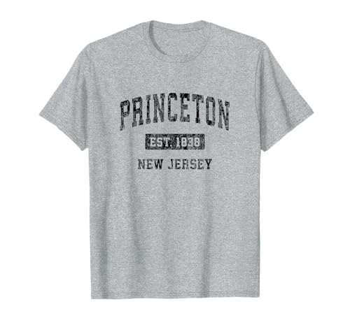 Princeton NJ Vintage Sports Black T-Shirt