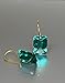 Rectangle Paraiba Tourmaline Drop Earrings Blue Tourmaline Drop Jewelry Rectangle Jewelry For Women Handmade item