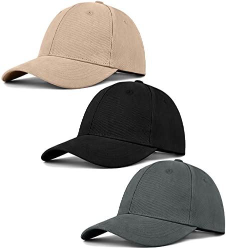 Casquettes de baseball homme femme lot de 3 casquettes coton souples
