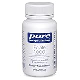 Pure Encapsulations - Folate 1000 - Hypoallergenic Supplement with Metafolin L-5-MTHF - 90 Capsules