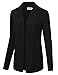 JJ Perfection Women's Open Front Knit Long Sleeve Pockets Sweater Cardigan Black 3XL