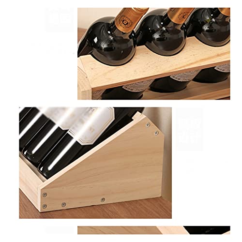 Soporte para 4 Botellas de Vino de Madera Gris miniatura 3