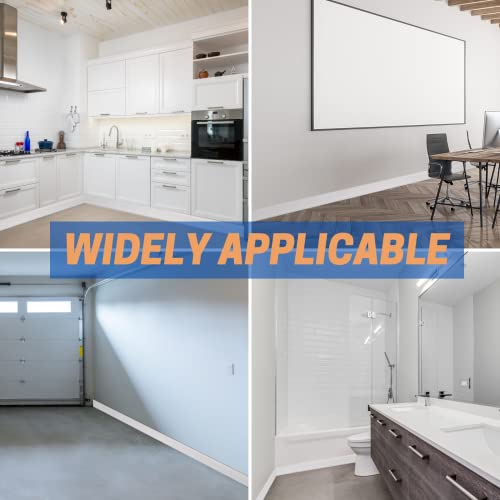 Coukiu Flexible Baseboard Molding Trim, 4 Inch X 40 Feet Self-Adhesive Vinyl Wall Base Cove Base, Peel And Stick Rubber Wall Base Moulding Trim(White，S100) #TOP4