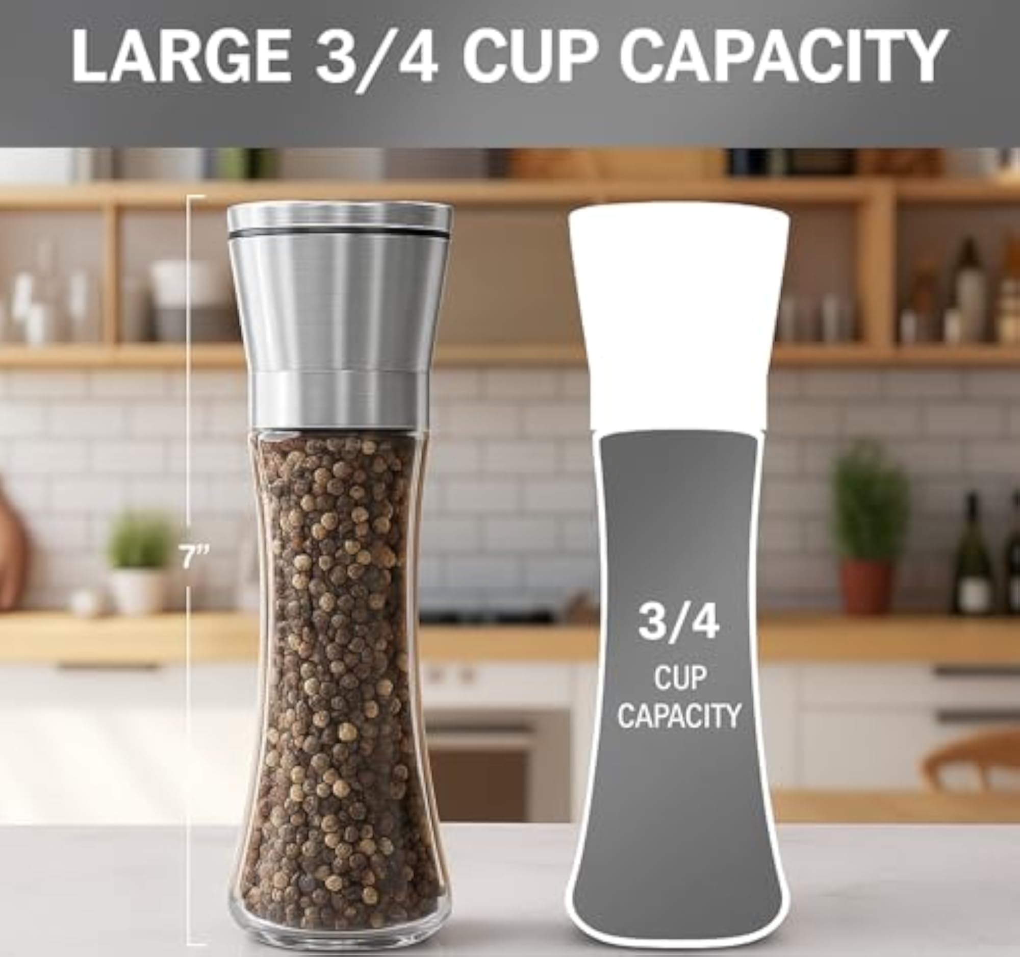 Stainless Steel Pepper Grinder and Crusher