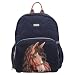 Produktbild Depesche 13191 Miss Melody Glitter Horse-Rucksack in Dunkelblau, mit Pferde Motiv, Glitzer und Herz Steppung, Tasche mit verstellbaren Trägern, Mehrfarbig