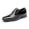 Bruno Marc Men’s Patent Tuxedo Dress Shoes Classic Lace-up Formal Oxfords