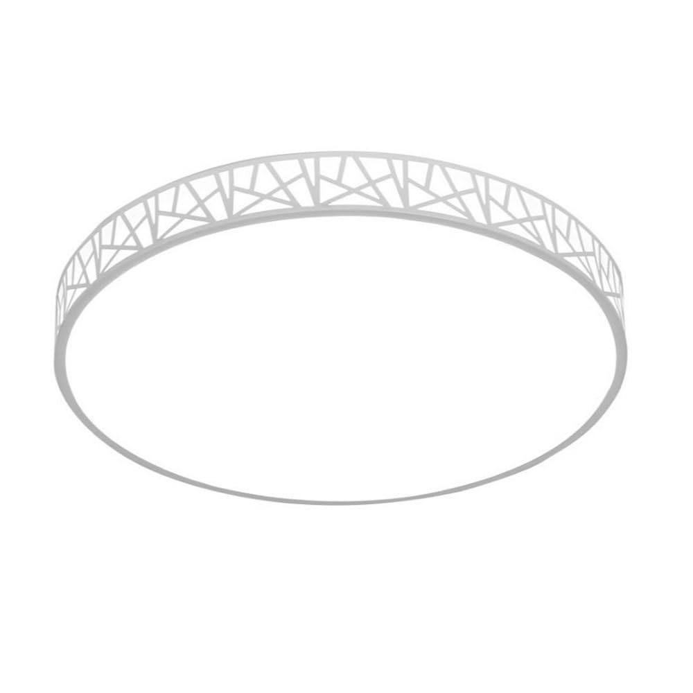 Plafonnier LED moderne encastré blanc 50 cm variable pour cuisine et bureau