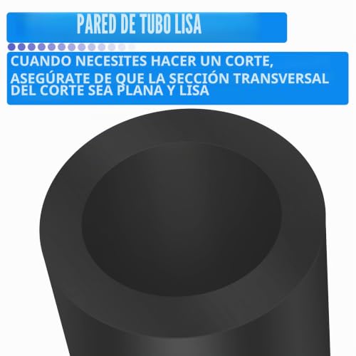 Miniatura 5 de Ergaoboy Kit De Tubo De Manguera De Aire Pu De Poliuretano Negro 5m, 16 Mm Od X 12 Mm Id Sin Accesorios