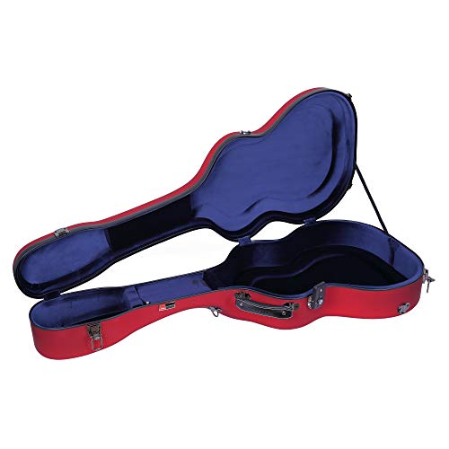 Image of Crossrock 8lb Ultra-Light Fiberglass Case for OM, Martin 000 Guitars-TSA Latch (CRF5020OMRD)