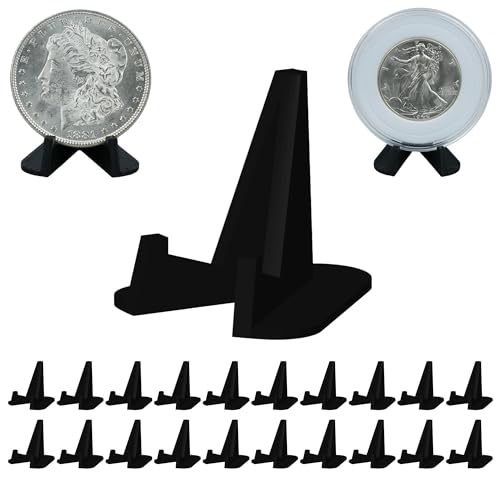 Pineapple 20 Pack Coin Display Stand Tabletop Easel, Challenge Coin Display Mini Easel Stand, Coin Holder Display Stands for Display, Small Stand Coin Holders for Collectors All Coins