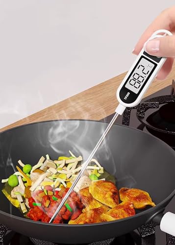 Boulton Digital kitchen Thermometer Cooking food (Battery Included) – Accurate Thermometer with Large LCD Screen Meat Thermometers with Long Probe - ℉/℃ Button for Kitchen Cooking BBQ Water Meat Milk - Image 6