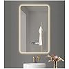 Bathroom Mirror with LED Lights,Illuminated Wall Mounted Vanity Mirror, Anti-Fog, 3 Colors Dimmable Light, Demister Mirror with Backlit Lights for Bathroom,Waterproof(A,W50*H70cm/W19.7*H27.6IN)