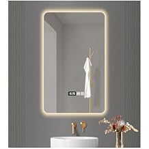 Bathroom Mirror with LED Lights,Illuminated Wall Mounted Vanity Mirror, Anti-Fog, 3 Colors Dimmable Light, Demister Mirror with Backlit Lights for Bathroom,WaterproofA,W50*H70cm/W19.7*H27.6IN