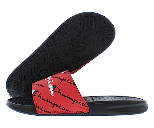 Champion Super Slide Repeat Script Cb Mens Shoes Size 13, Color: Red/Black
