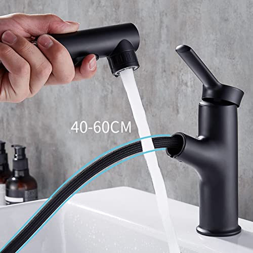 Mitigeur 3 modes robinet de lavabo rétractable multifonction pour vasque - 5