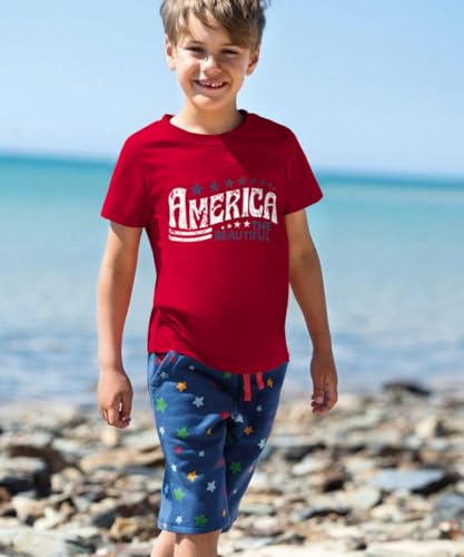 CM C&M WODRO Kid America T-Shirt Patriotic Tee for Boys and Girls Unisex 4th of July Shirt Tops Size 7-13 Years2