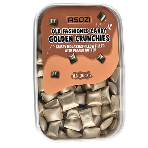 Peanut Candy Old Fashioned I1 Pound box | Golden Crunchies Peanut Coated with Molasses, Christmas Candy Gift, Perfect for the Holidays and Gifts 16oz by ASOZI