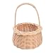 Teahutty Cesto di fiori in rattan di vimini, cesto intrecciato a mano in salice con manico e inserto in plastica,Cestini per ragazze di fiori da sposa