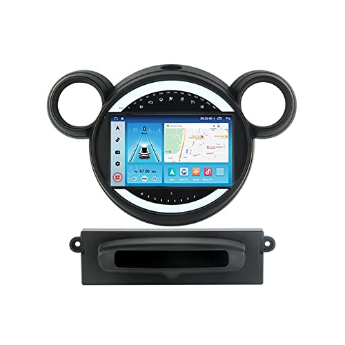 Android 11 Radio Coche con Pantalla 2 DIN para BMW Mini 2010-2016 Autoradio 9 Pulgadas con Pantalla Táctil Admite WiFi/GPS/Bluetooth/USB/SD/RCA,Mandos del Volante Cover