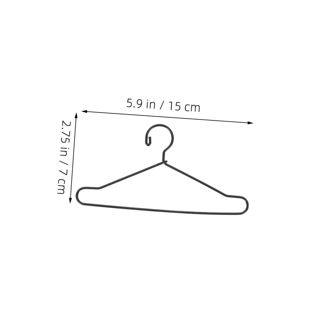 OFFSCH 20pcs Miniature Doll Clothing Hangers Metal Wire Coat Hangers for Doll Dress 150mm Small Metal Outfit Holders Wardrobe Accessories Set for Boys and Girls