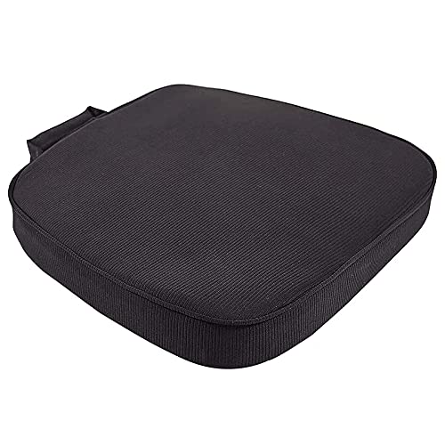 Big Hippo Coussin de Chaise pour Bureau Voiture, Coussin Ergonomique Orthopédique D'assise, Coussin de Siège Voiture, Soulager Les Pressions de Dos, en Mousse à Mémoire, 40 x 37 x5cm, Noir Cover