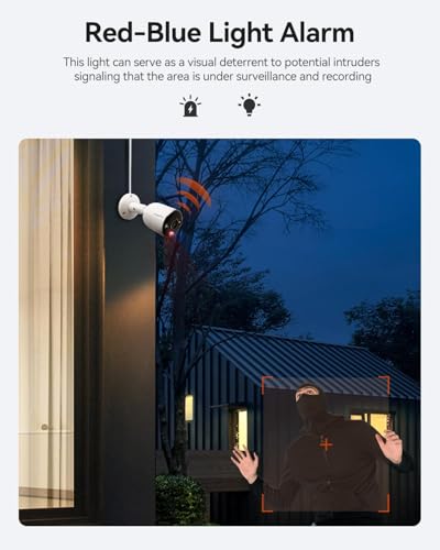 Image of LongPlus 12MP UHD Poe Wired Security Camera Outdoor for Security Cameras System, Cameras for Outdoor Home Security Spot Lights Color Night Vision, Strobe Light Alarm & Sound CP12B1