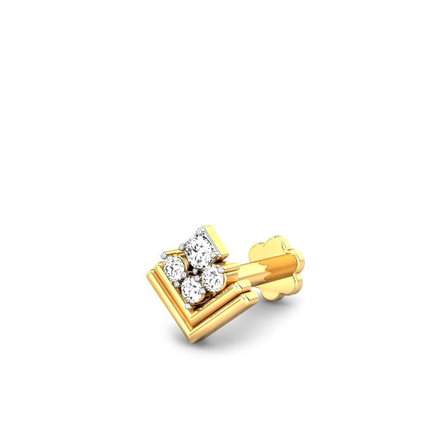 CANDERE - A KALYAN JEWELLERS COMPANY 18K (750) BIS Hallmark Yellow Gold With SI IJ Diamond Nosepin for Women (B0C6TYL2VL) Amazon Price History, Amazon Price Tracker