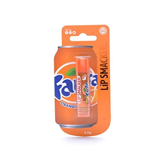 Lip Smacker - Colección Coca-Cola - Bálsamo Labial Sabor Fanta de Naranja para Niños - Un Regalo Dulce para tus Amigos - Pack Individual
