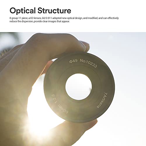 7artisans 60mm F2.8 Macro Lens APS-C Handmatige Vaste Lens voor Canon M1 M2 M3 M5 M6 M10 EOS-M Bajonet Zwart - Afbeelding 7