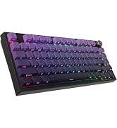Womier WK75 75% ワイヤレスゲーミングメカニカルキーボード、BT5.0/2.4GHz/USB-C、ホットスワップ対応で事前潤滑済みカスタムリニアスイッチ、ガスケット構造、PC/ラッ...