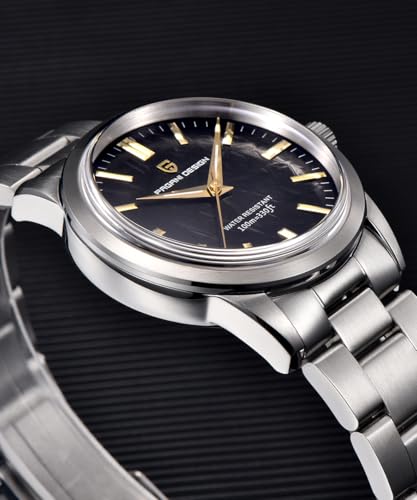 Pagani Design Watches for Men, 38mm Dial, Stainless Steel, 100m Waterproof, Quartz, VH31 Movement