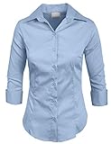 NE PEOPLE Roll Up 3/4 Sleeve Button Down Shirt with Stretch