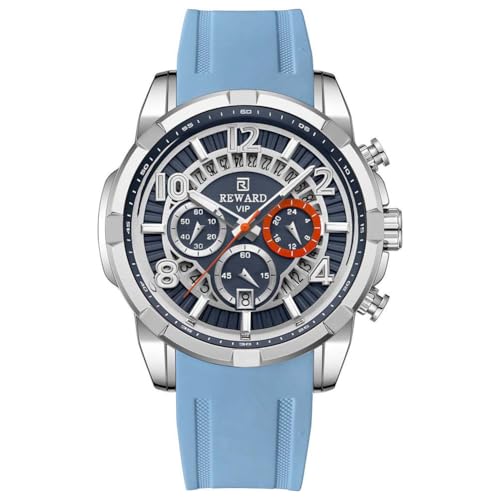 Montre analogique REWARD 832263M-D noire et argent pour homme élégant