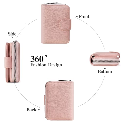 FALAN MULE Credit Card Holder for Women Small Leather RFID Blocking Security Card Wallet with ID Window4