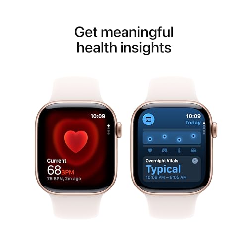 Image of Apple Watch Series 11 [GPS + Cellular 42mm] Smartwatch with Rose Gold Aluminium Case with Light Blush Sport Band - S /M. Sleep Score, Fitness Tracker, Health Monitoring with AppleCare+ (2 Years)