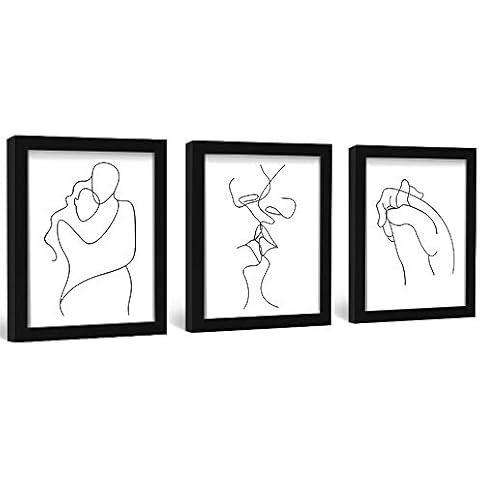 Petrala Wall art Decor Lines Couple Home Decoration Pictures for Living Room Bathroom Bedroom Kitchen Dining Room. Modern Minimalist Canvas Wall Decor Canvas Painting Cover