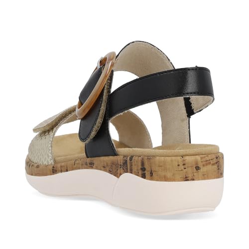 Image of Rieker Women's Jocelyn 53 Beige-Gold /Schwarz 41 Medium