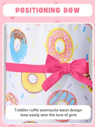 Image of Girls One Piece Swimsuits Toddler Cute Ruffle Bathing Suits Quick Dry Beach Swimwear Size 2-7 Years