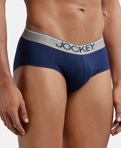 Image of Jockey 8037 Men's Super Combed Cotton Solid Brief with Ultrasoft Waistband (Pack of 2)