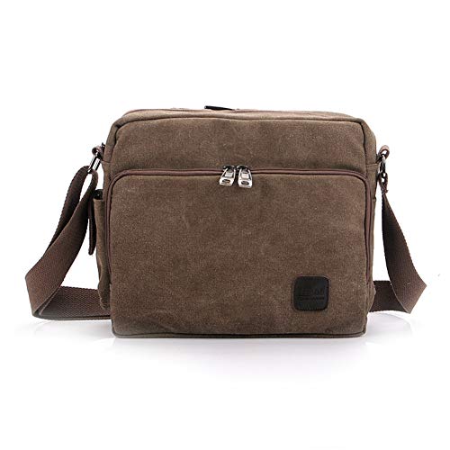 nulala u0096 Bolso de bandolera, bolso de bandolera, bolso de mano, bolso de viaje informal, bolso de mano para hombres y mujeres, color Marrón, talla Einheitsgröße