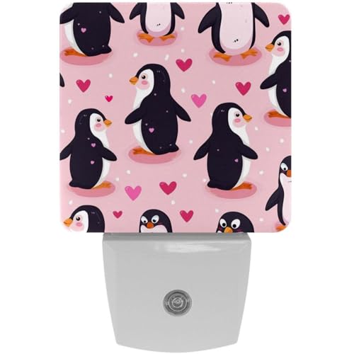 Lámpara de noche LED enchufable 2 piezas pingüinos miniatura 1