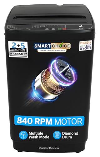 Image of OG Star Smart Choice 7.5 Kg Fully Automatic Top Load Washing Machine | 840 RPM Motor | Multiple Wash Modes | Air Dry | Diamond Drum | Smart Water Level | Powerful Performance