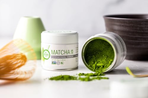 Aiya Authentic Japanese Premium First Harvest Ceremonial Grade Matcha Green Tea Powder - Vegan-Friendly, Zero Sugar, Gluten-Free - 30g Tin - Thumbnail 3