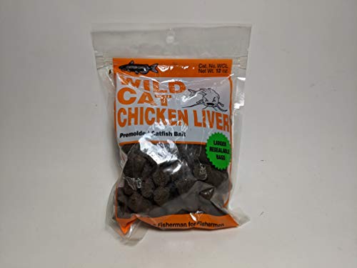 Catfish Charlie Wildcat Pre-Made Dough Bait 12oz (Chicken Liver Dough Balls)