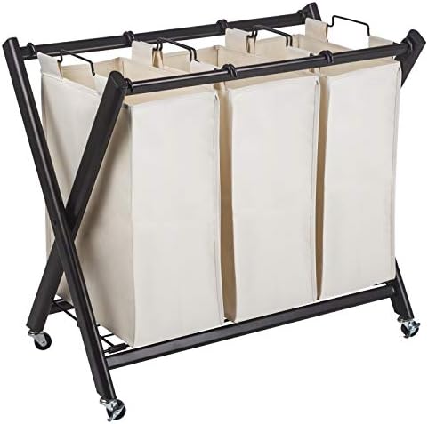 GreenWay Deluxe Steel Triple Laundry Sorter