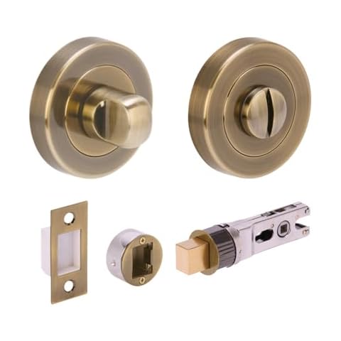 HANDLEZONE® Antique Bronze Bathroom Deadbolt Kit Cover