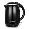Elite Gourmet EKT1821 18L Double Wall Insulated Cool Touch 1500W Kettle wStainless Steel Interior Lid 360 Swivel Base for Cord Free Serving Power On Lever Auto Shut Off Boil Dry Black