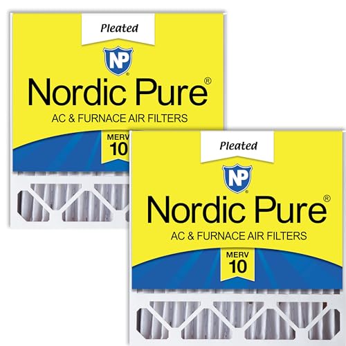 Image of Nordic Pure 20x20x5 Honeywell /Lennox Replacement MERV 10 Air Filters 2 Pack | Actual Size: 19 5 /8 x 19 7 /8 x 4 3 /8 Made in USA, Advanced HVAC Filtration, Mid-Sized Airborne Particles & Pet Dander