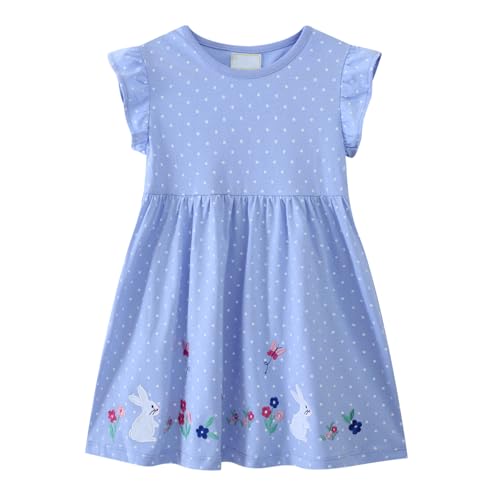 Vestidos Niña Unicornio Lentejuelas Estampados Algodon Vestido Niña Verano Vestidos para Niñas 3 4 Años Fiesta Casual Vestir