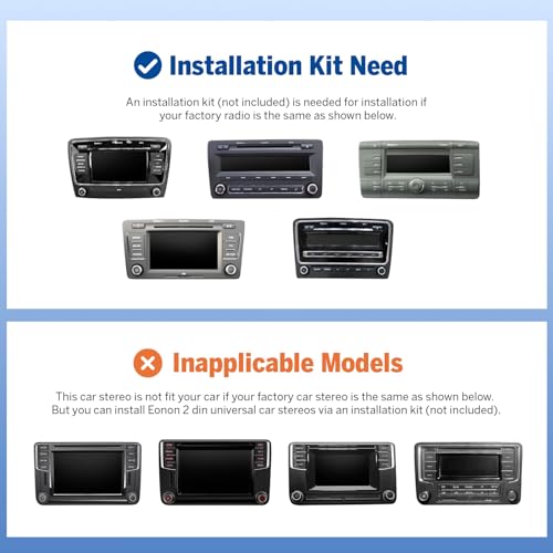 Eonon 9 Zoll Android 13 Autoradio für VW T5 Golf VI/V Polo Touran Kompatibel mit SEAT Skoda 2+32GB CarPlay Android Auto GPS Bluetooth USB EQ WiFi Bildschirmspiegelung SWC VWA13